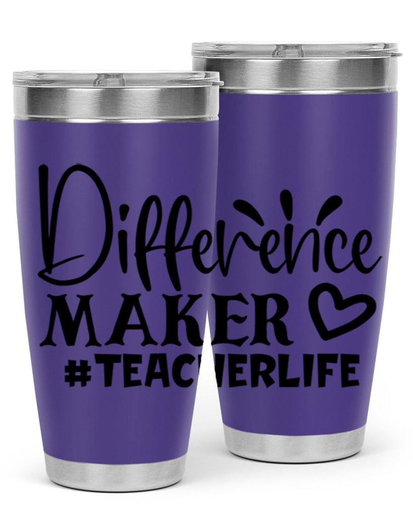 difference maker teacherlife Style 185#- teacher- tumbler