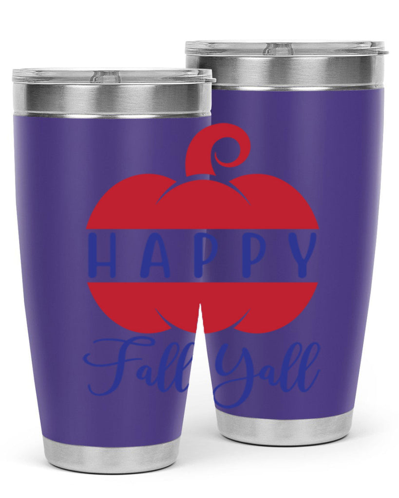 happy fall yall 232#- fall- Tumbler
