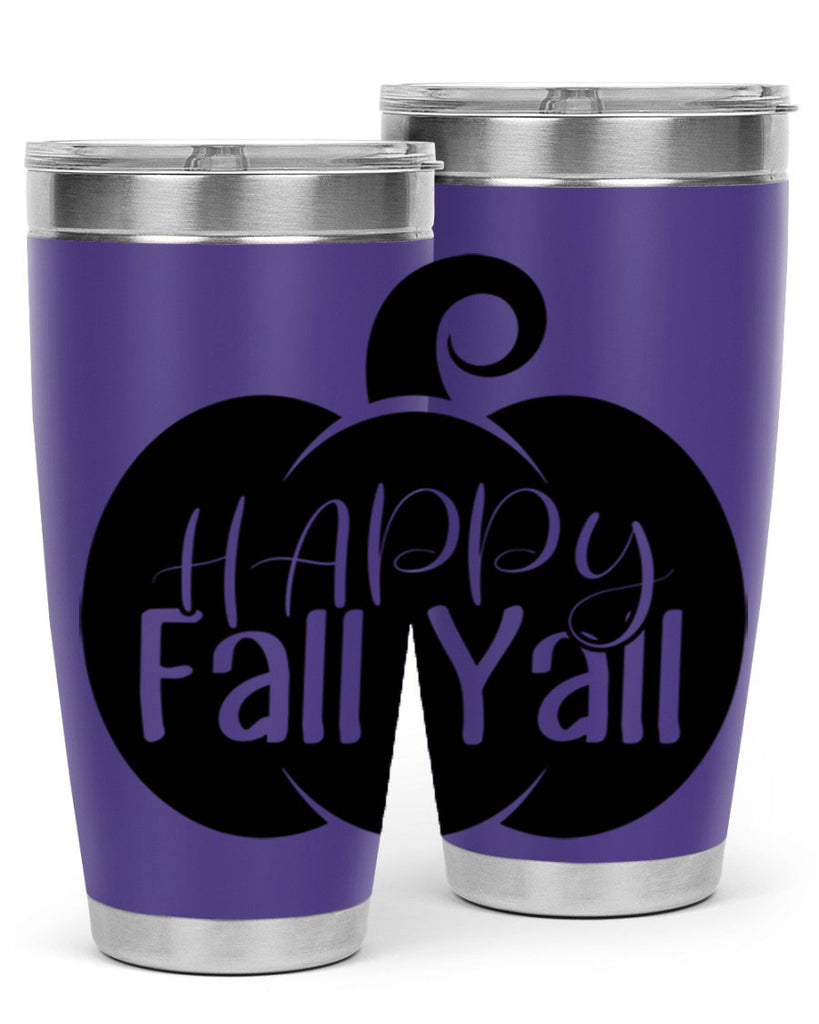 happy fall yall 235#- fall- Tumbler
