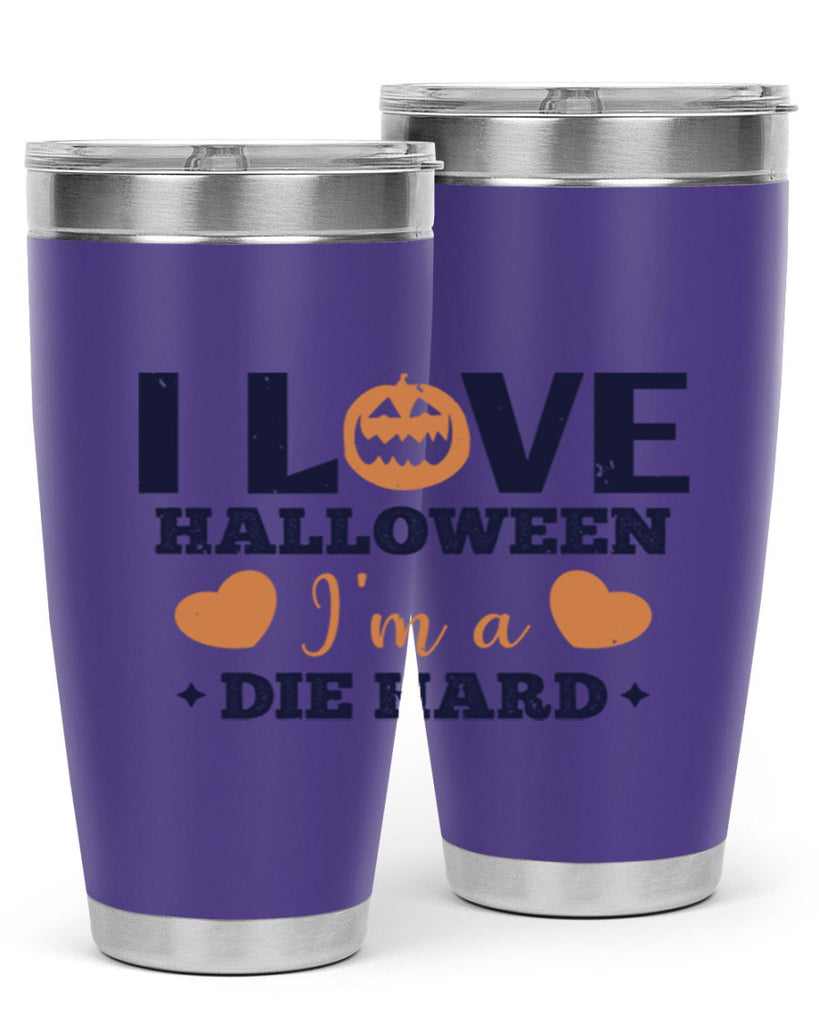 i love halloween im a die hard 150#- halloween- Tumbler