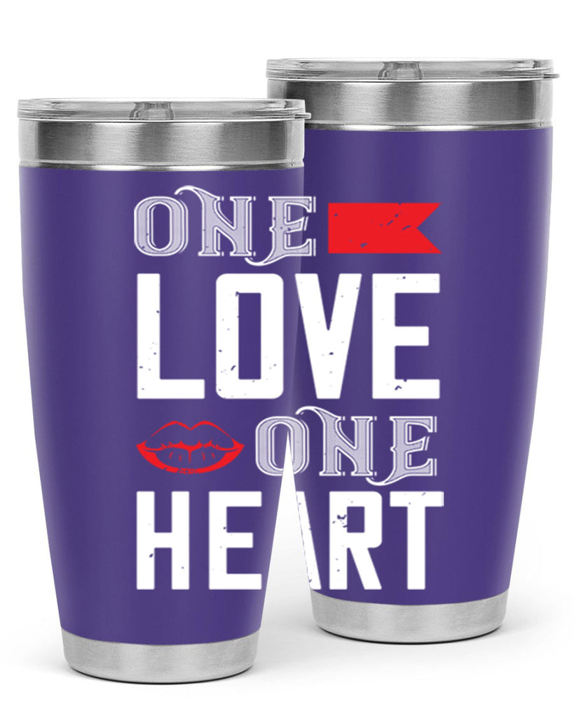 one love one heart 32#- valentines day- Tumbler
