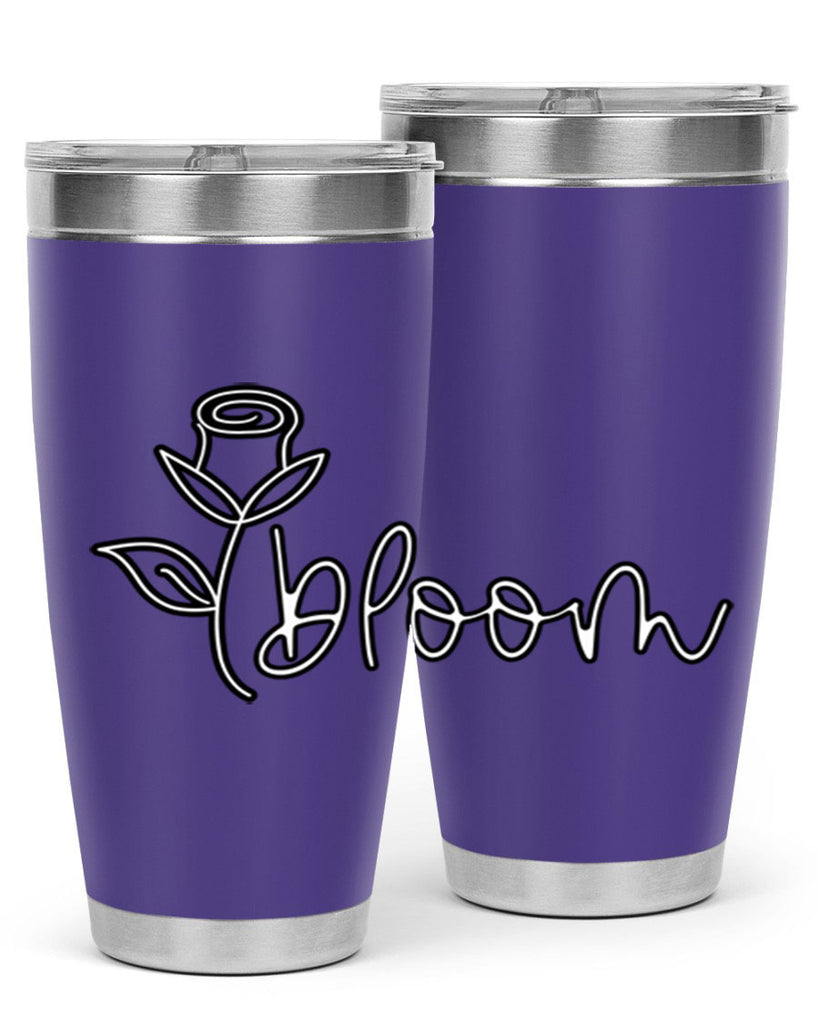 rosebud bloom outline399#- spring- Tumbler
