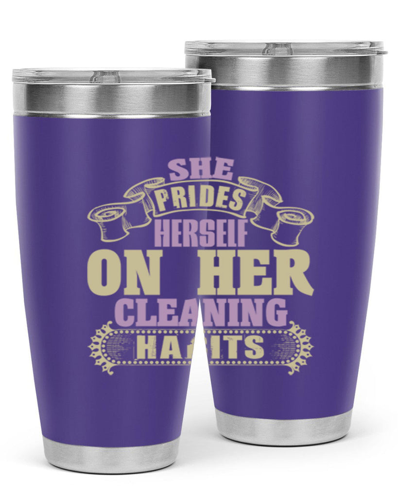 she prides hereself on her cleaning habits Style 14#- cleaner- tumbler