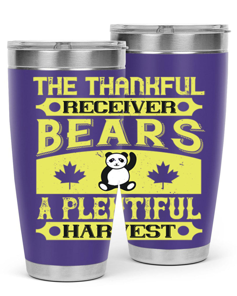 the thankful receiver bears a plentiful harvest 2#- thanksgiving- Tumbler