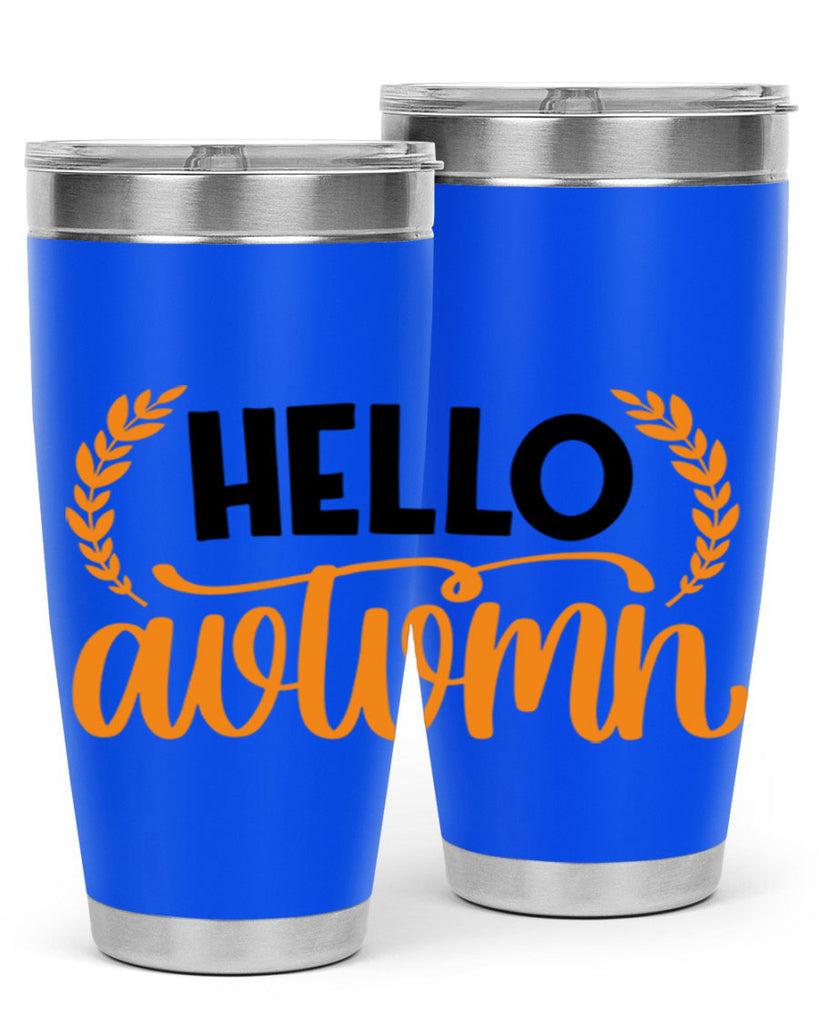 Hello Autumn 493#- fall- Tumbler