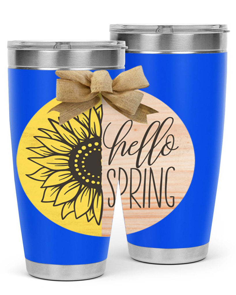 Hello spring half sunflower Mockup198#- spring- Tumbler