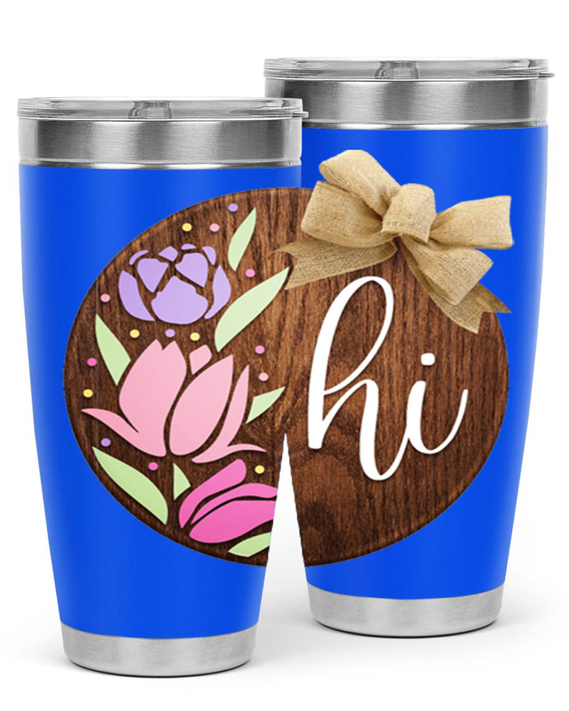 Hi pink flowers Mockup237#- spring- Tumbler