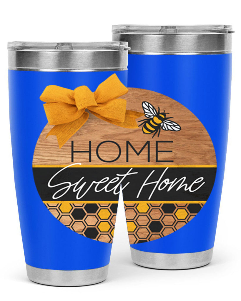Home Sweet Home Bee and hive pattern Mockup242#- spring- Tumbler