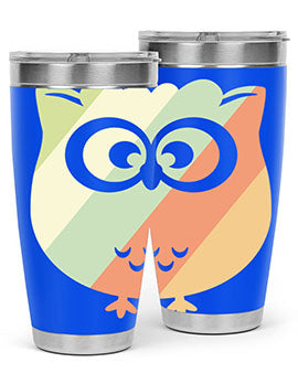 Owl Retro Style Vintage A TurtleRabbit 15#- owl- Tumblers