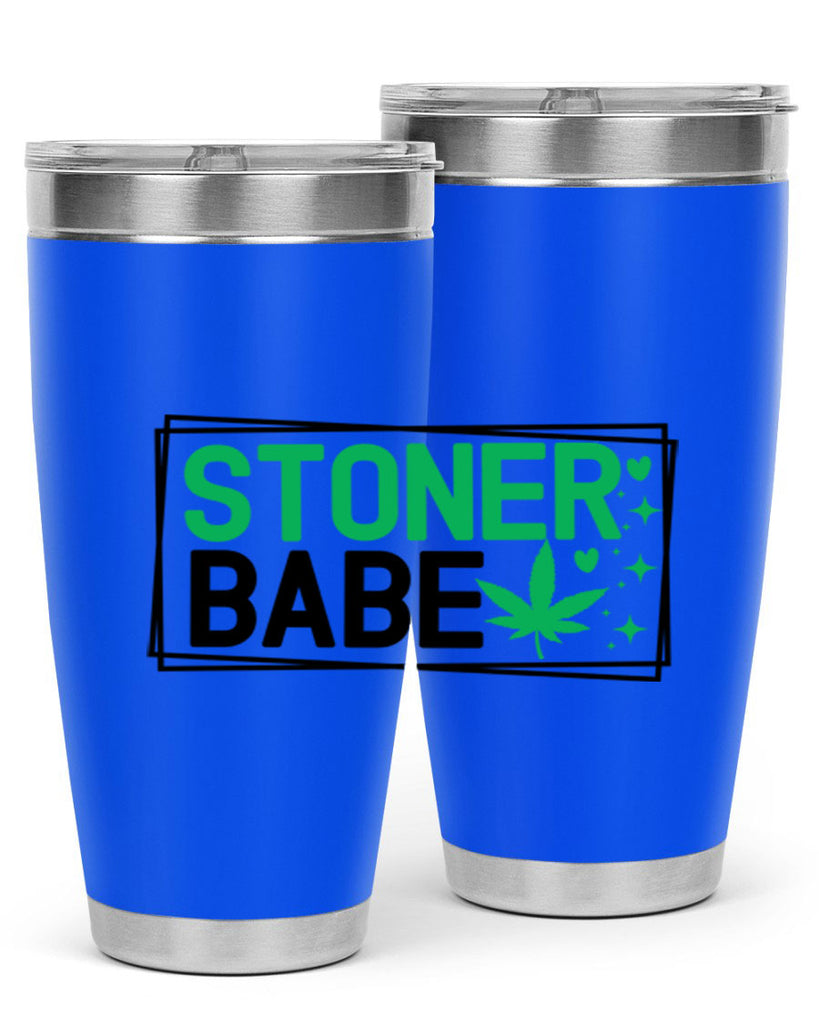 Stoner Babe 258#- marijuana- Tumbler