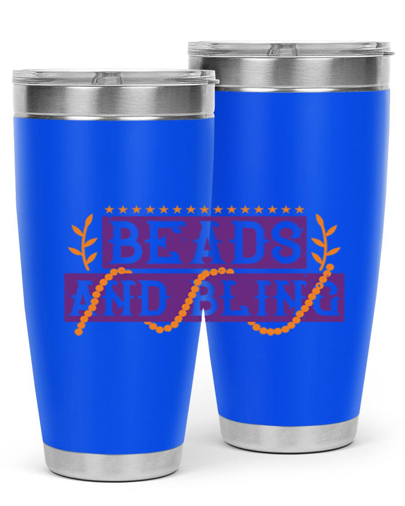 beads and bling 40#- mardi gras- Tumbler