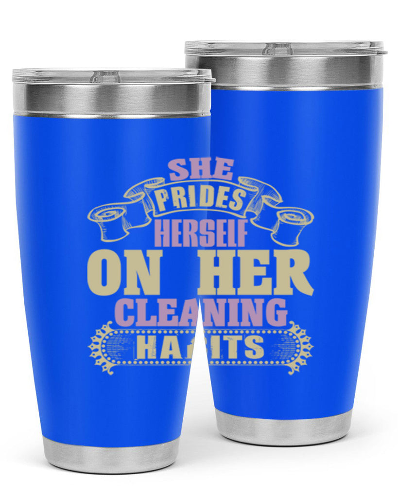 she prides hereself on her cleaning habits Style 14#- cleaner- tumbler