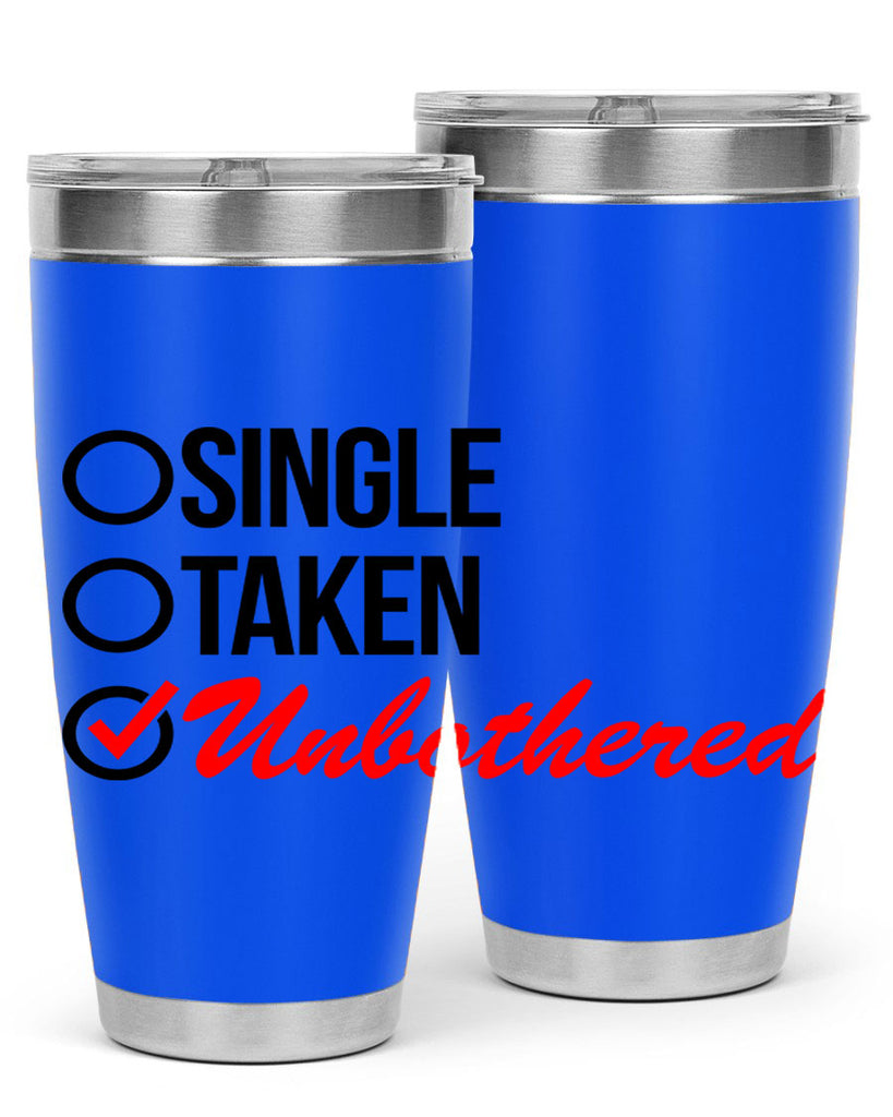 single taken unbothered 35#- black words phrases- Cotton Tank