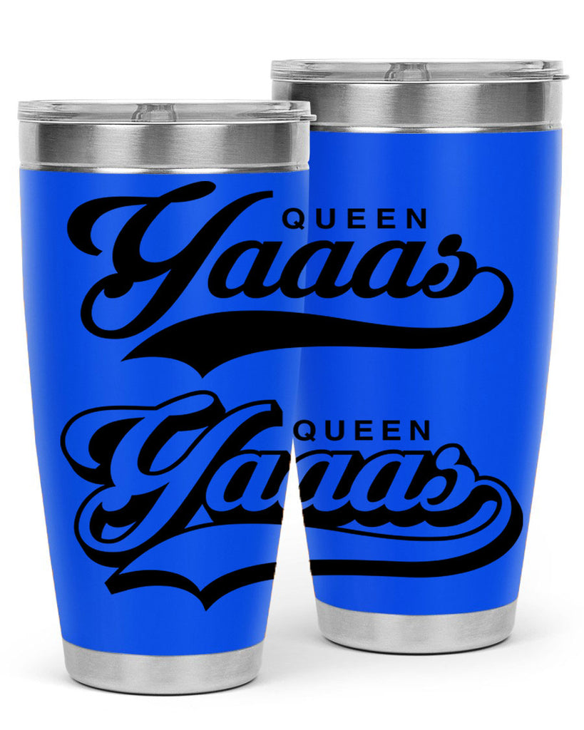 yaaas queen script 6#- black words phrases- Cotton Tank
