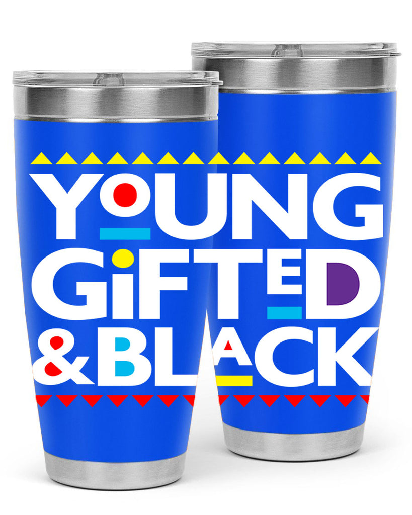 young gifted and black 2#- black words phrases- Cotton Tank
