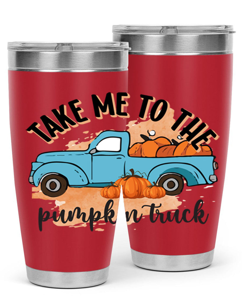 Fall Pumpkin Truck 128#- fall- Tumbler
