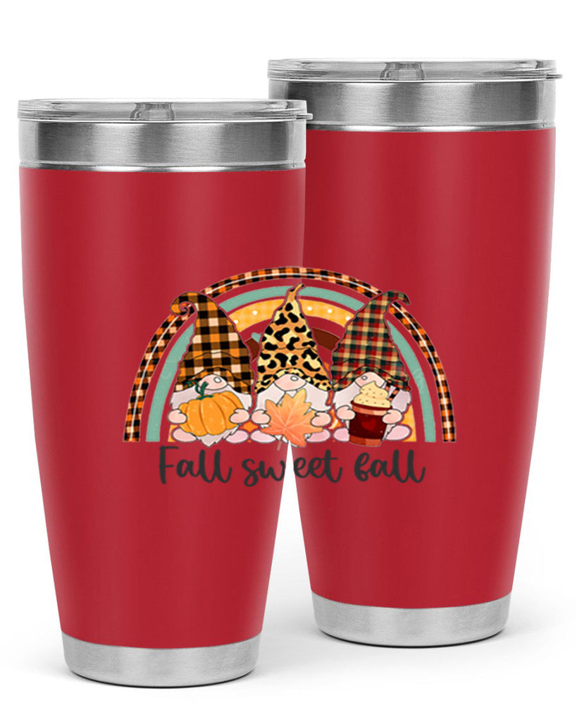 FallSweetFallGnomeRainbow 162#- fall- Tumbler