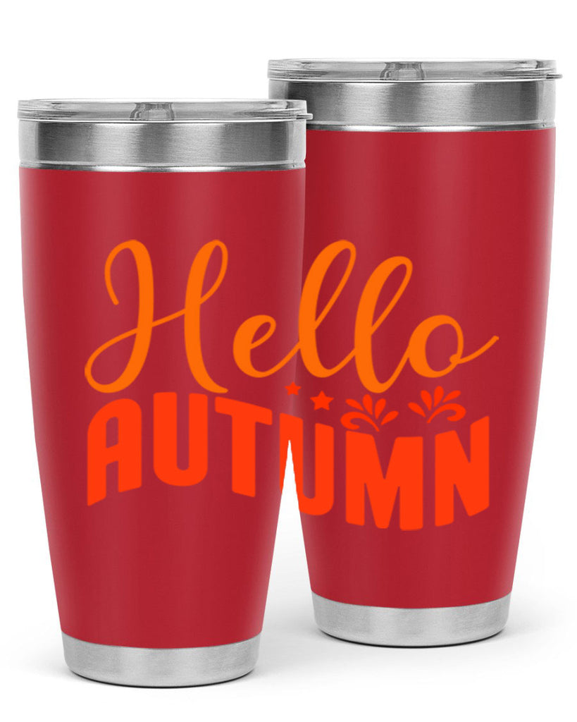 Hello Autumn Design 268#- fall- Tumbler