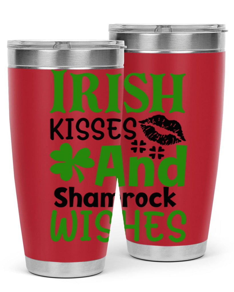 Irish Kisses And Shamrock Wishes Style 156#- St Patricks Day- Tumbler