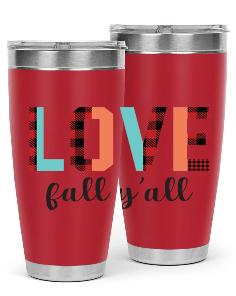Love fall yall 411#- fall- Tumbler