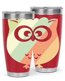 Owl Retro Style Vintage A TurtleRabbit 15#- owl- Tumblers