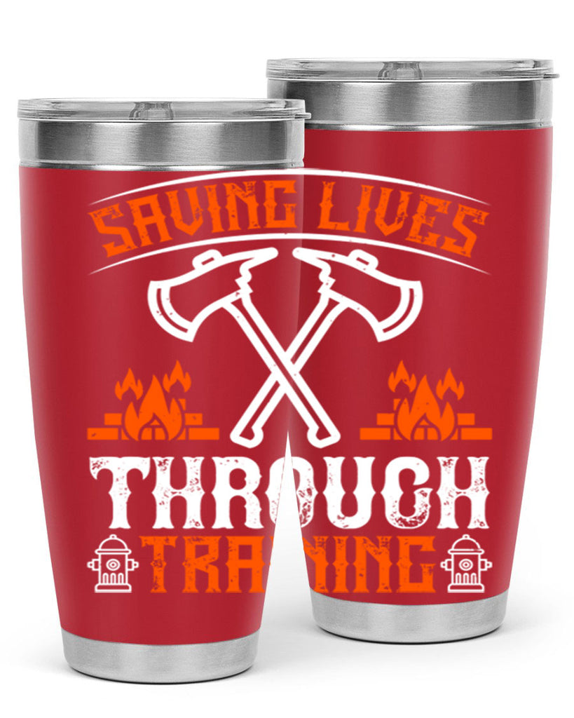Saving lives through training Style 32#- fire fighter- tumbler
