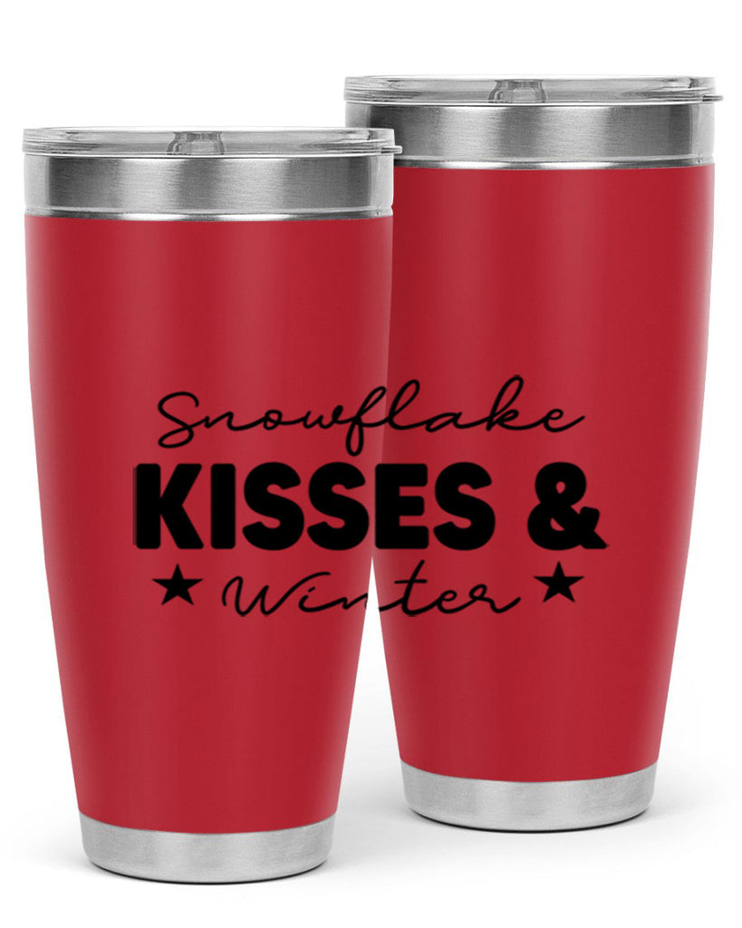 Snowflake Kisses Winter374#- winter- Tumbler