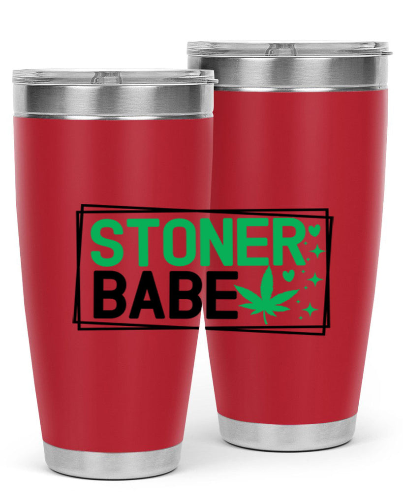 Stoner Babe 258#- marijuana- Tumbler
