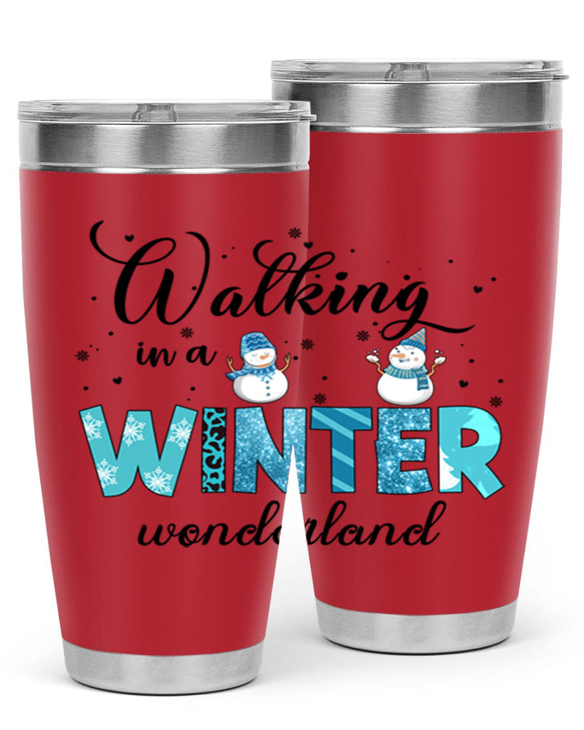 Walking in a winter wonderland 443#- winter- Tumbler