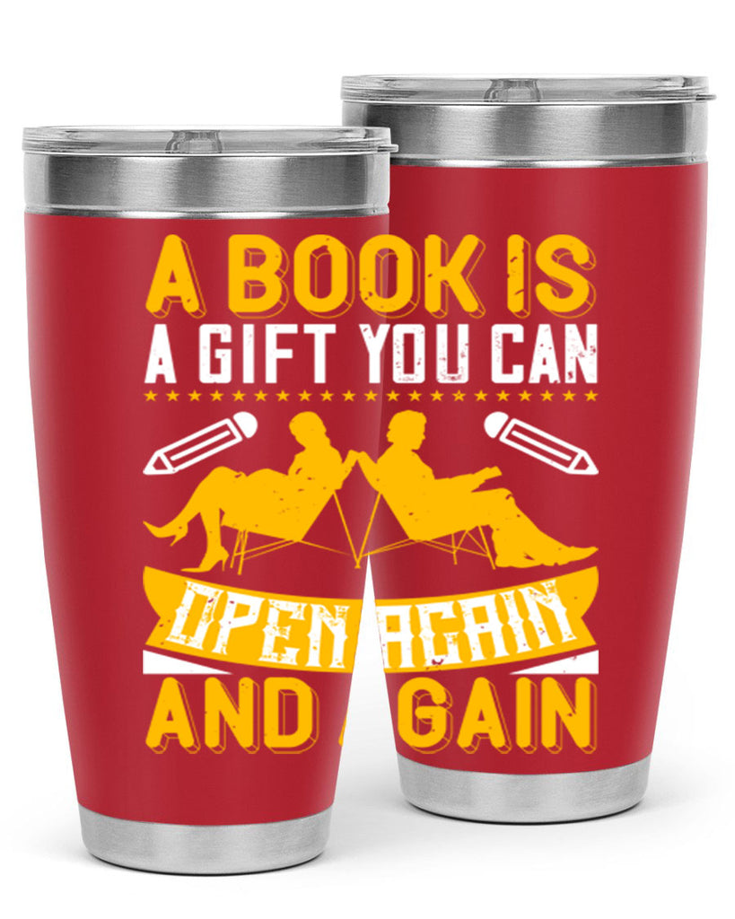 a book is a gift you can open again and again 80#- reading- Tumbler