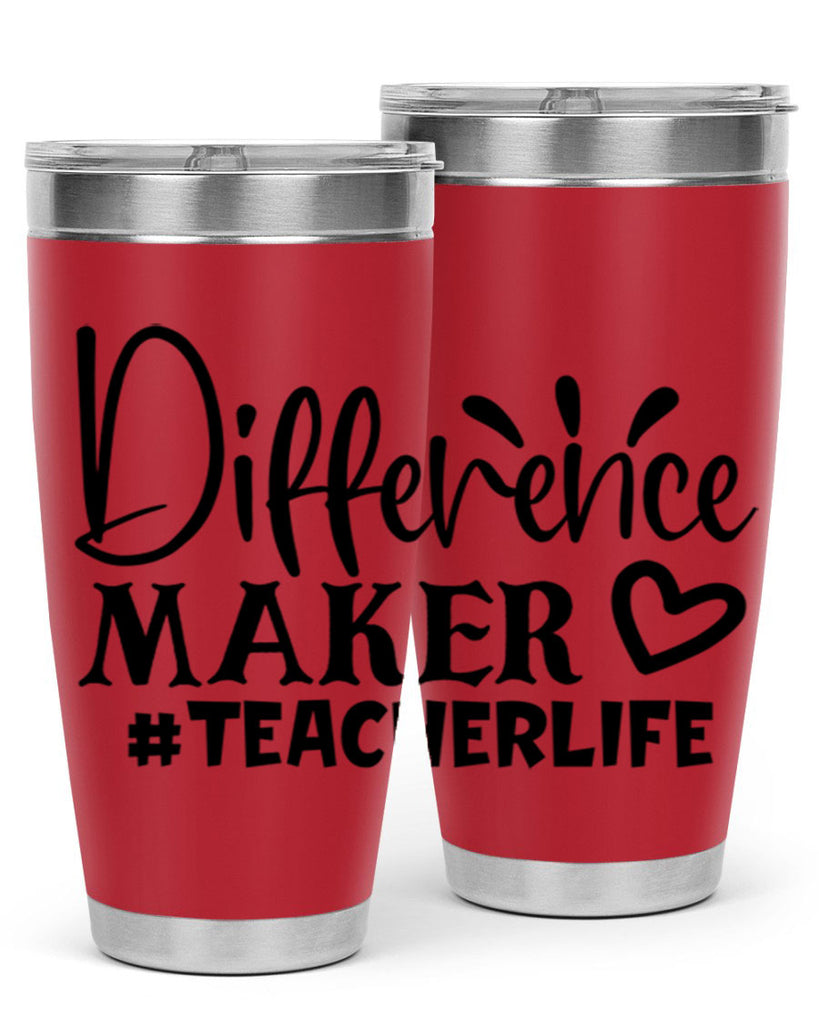 difference maker teacherlife Style 185#- teacher- tumbler