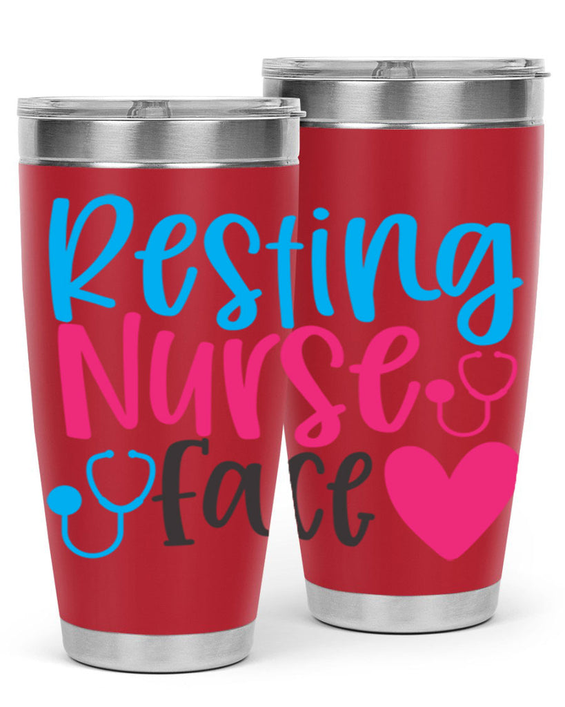 resting nurse face Style 355#- nurse- tumbler