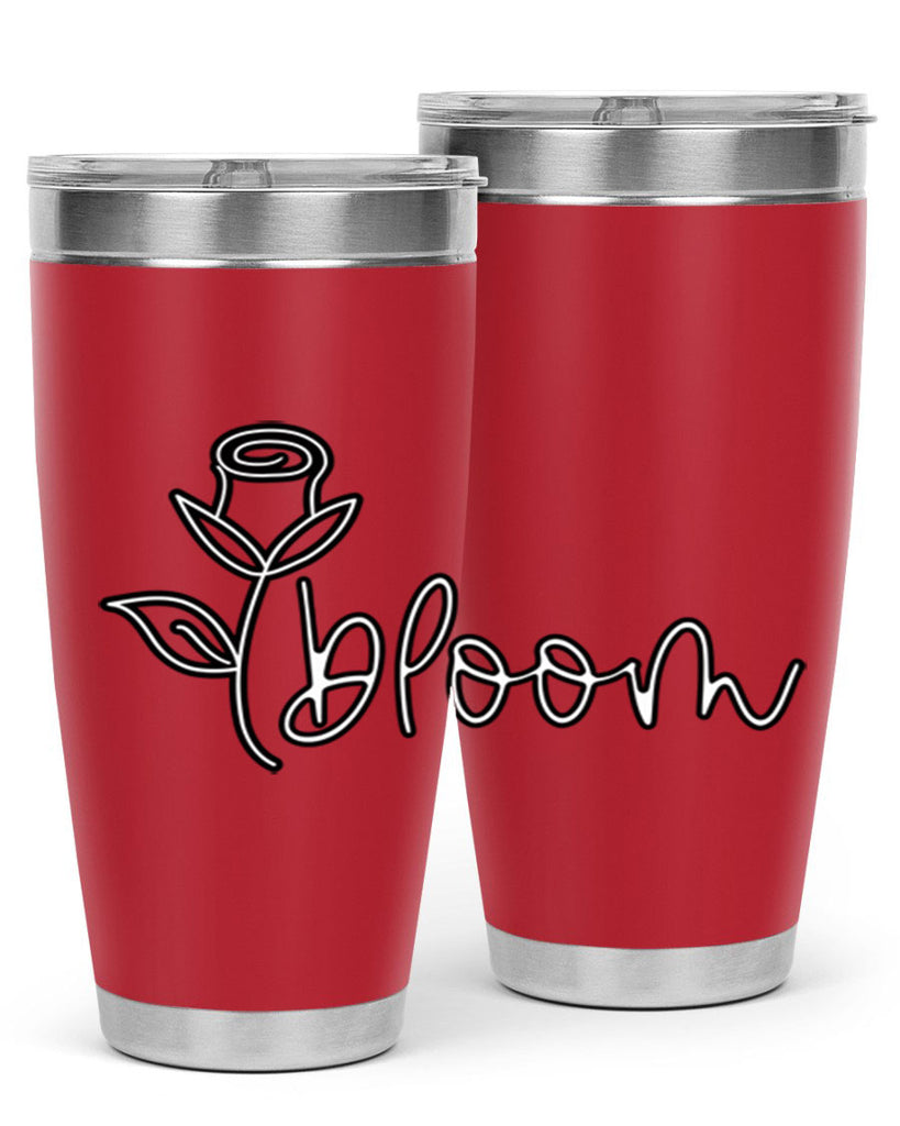 rosebud bloom outline399#- spring- Tumbler