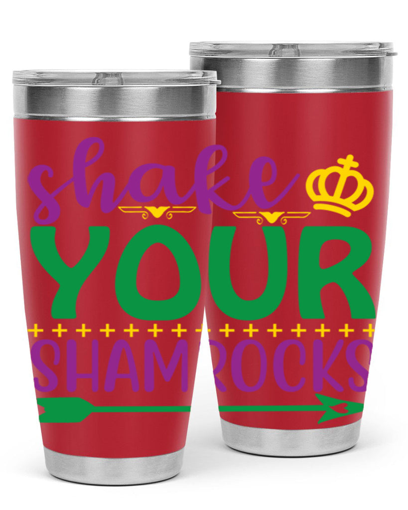shake your shamrocks 2#- mardi gras- Tumbler