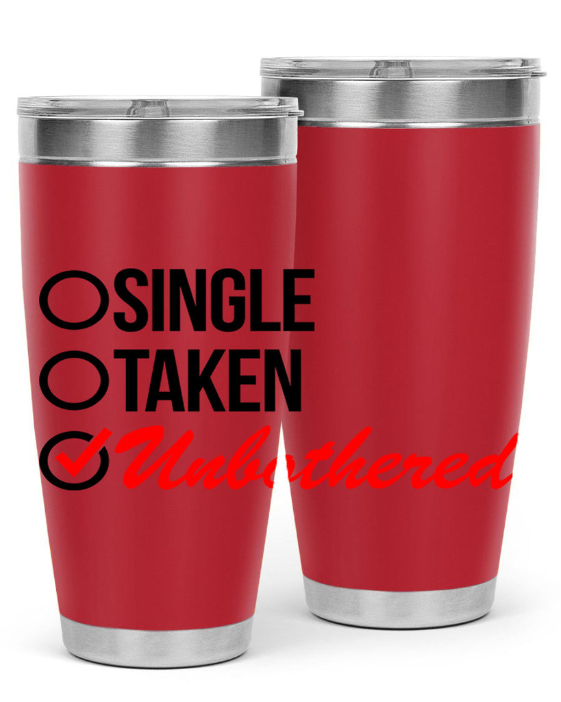 single taken unbothered 35#- black words phrases- Cotton Tank