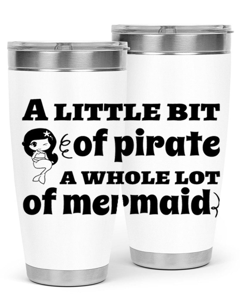 A little bit of pirate 10#- mermaid- Tumbler