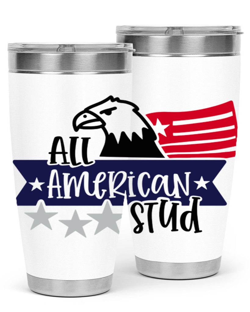 All American Stud Style 142#- Fourt Of July- Tumbler