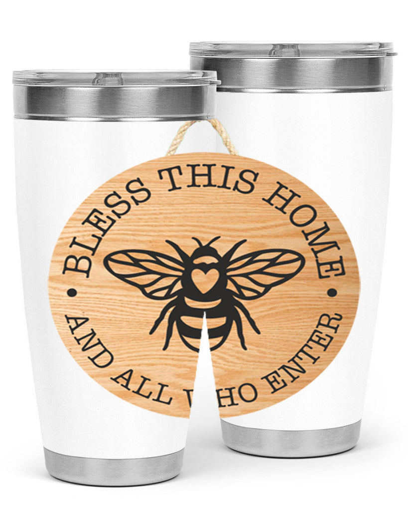Bless this Home Bee Mockup58#- spring- Tumbler