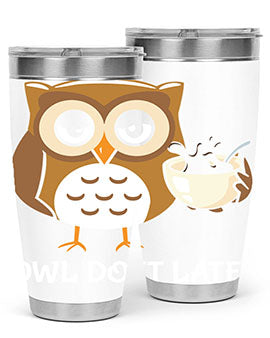 Do It Later funny Cute A TurtleRabbit 4#- owl- Tumblers