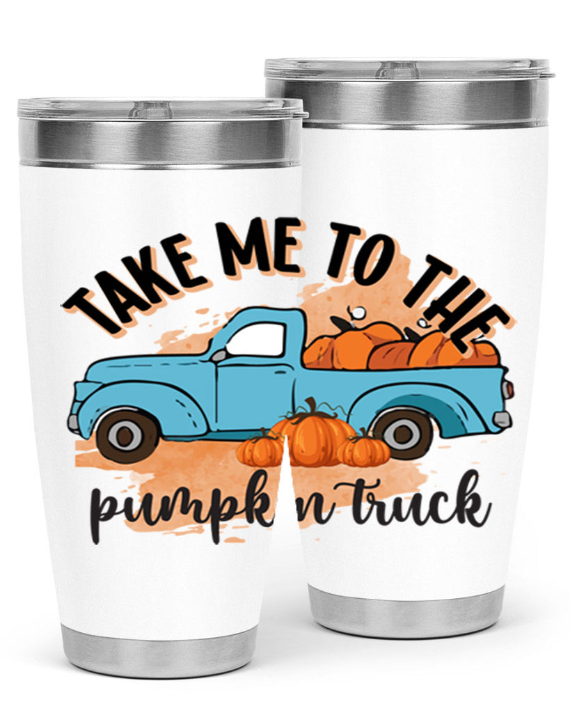 Fall Pumpkin Truck 128#- fall- Tumbler