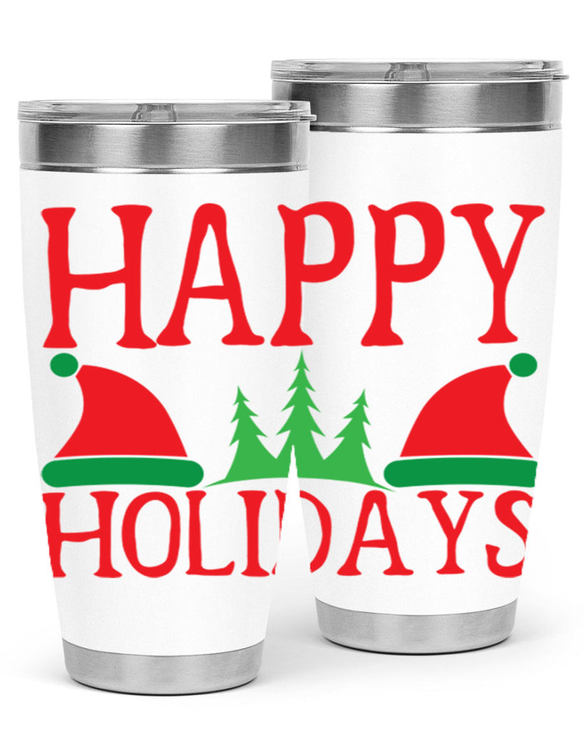Happy Holidays 136#- winter- Tumbler