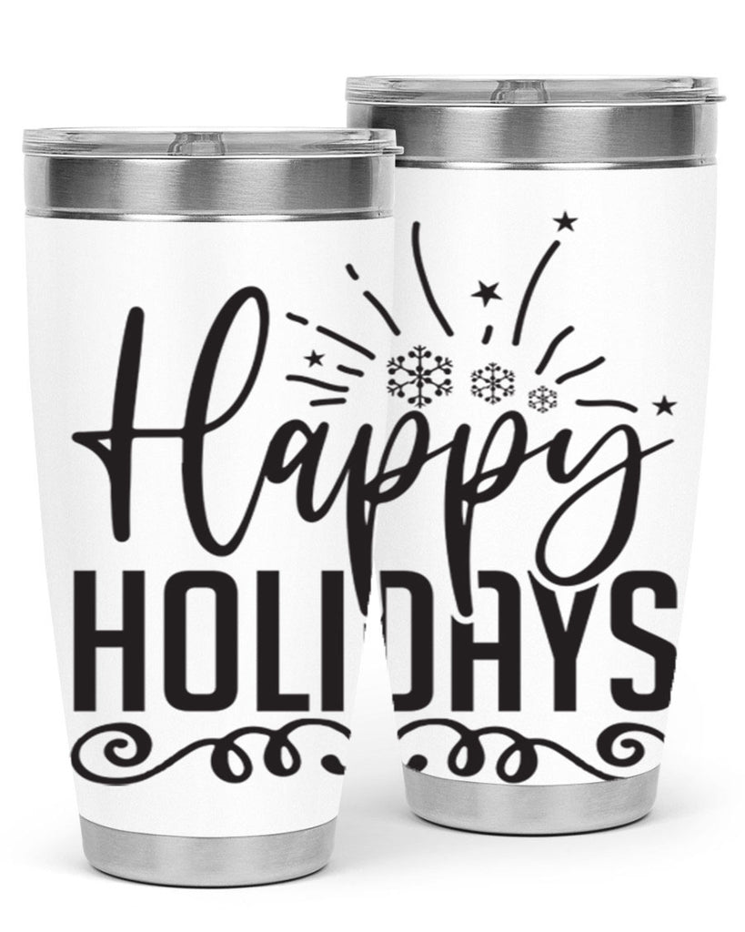 Happy holidays 137#- winter- Tumbler