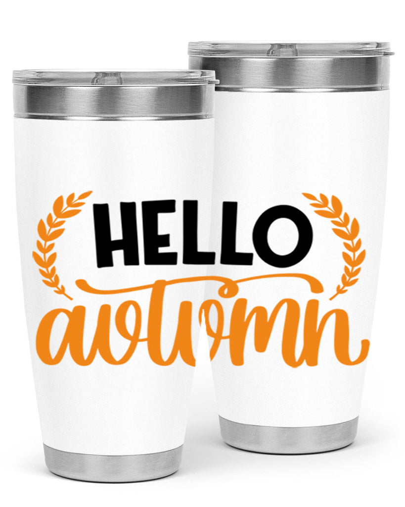 Hello Autumn 493#- fall- Tumbler