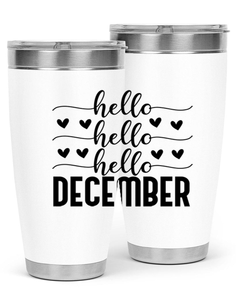 Hello December 157#- winter- Tumbler