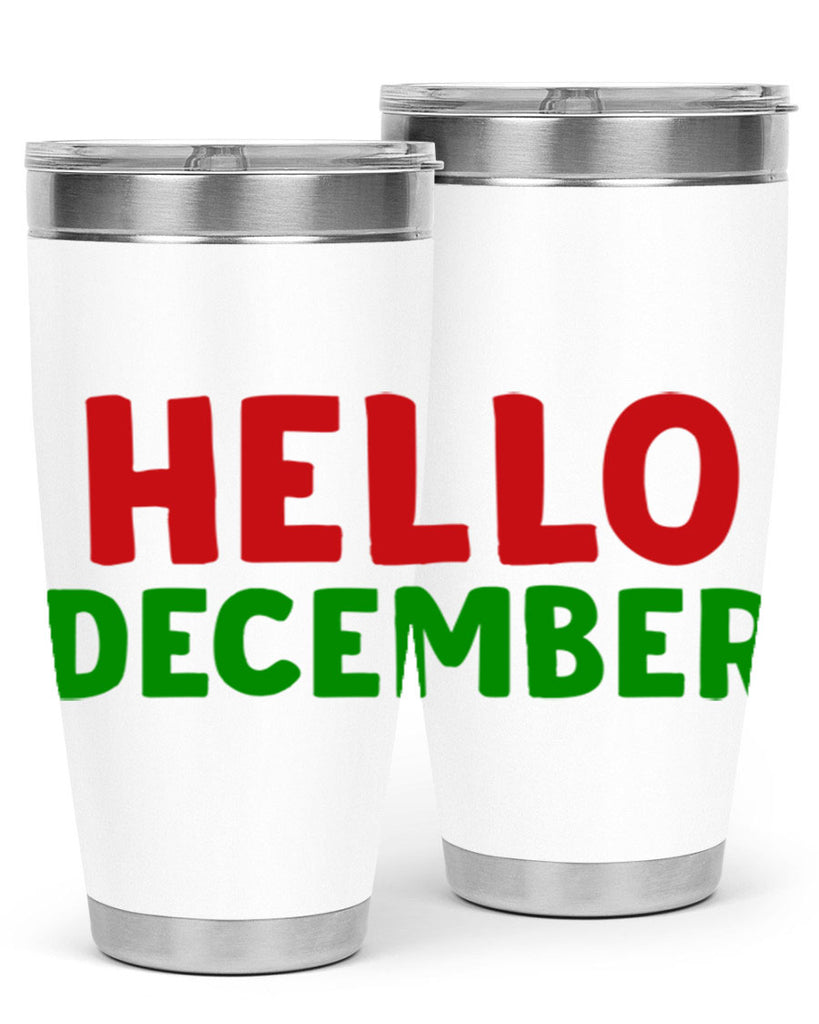 Hello December 158#- winter- Tumbler