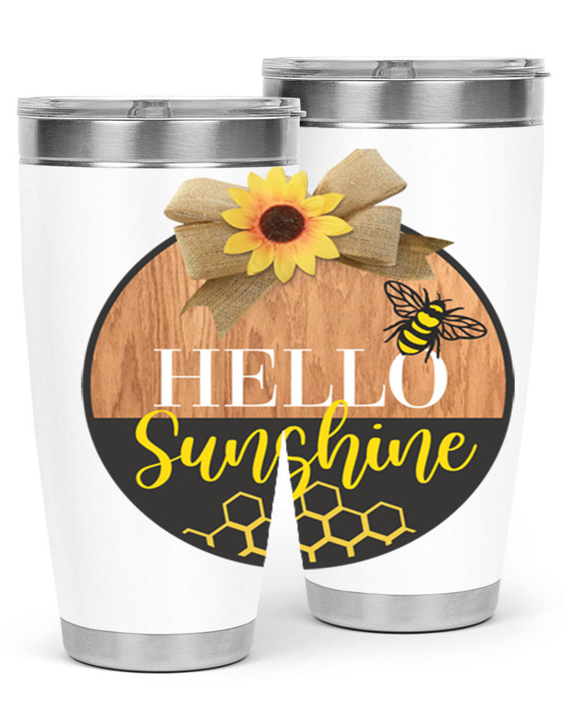 Hello Sunshine and bee Mockup215#- spring- Tumbler