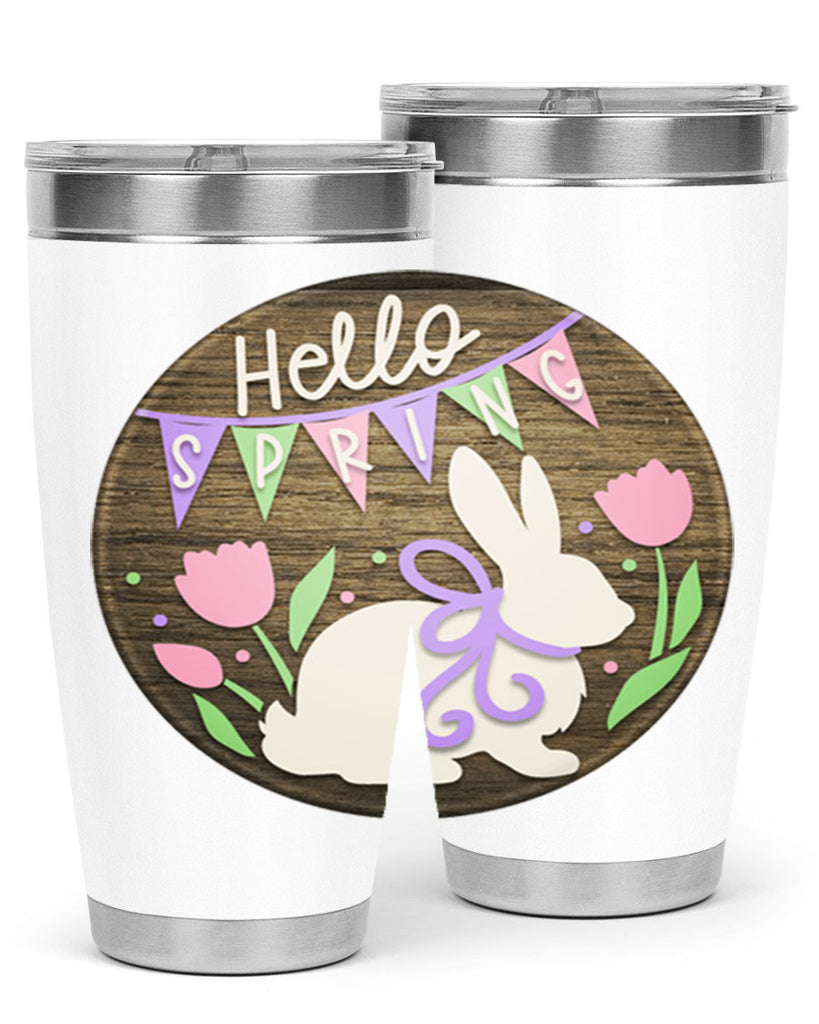 Hello spring bunny Mockup190#- spring- Tumbler