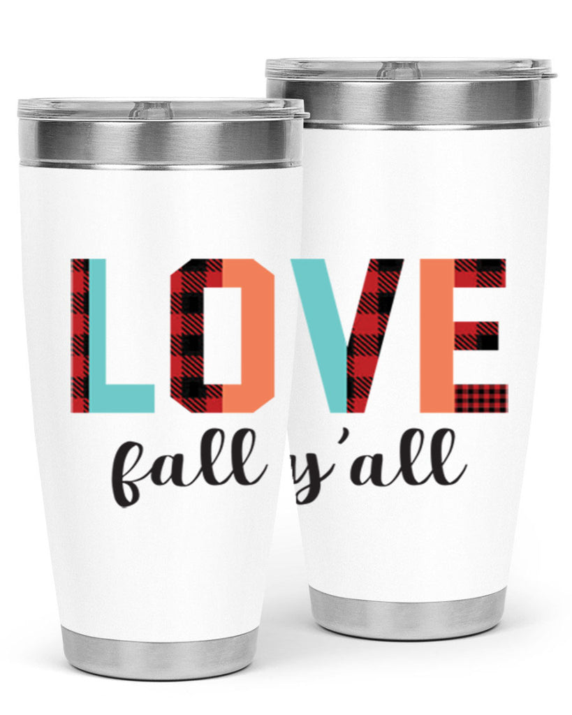 Love fall yall 411#- fall- Tumbler