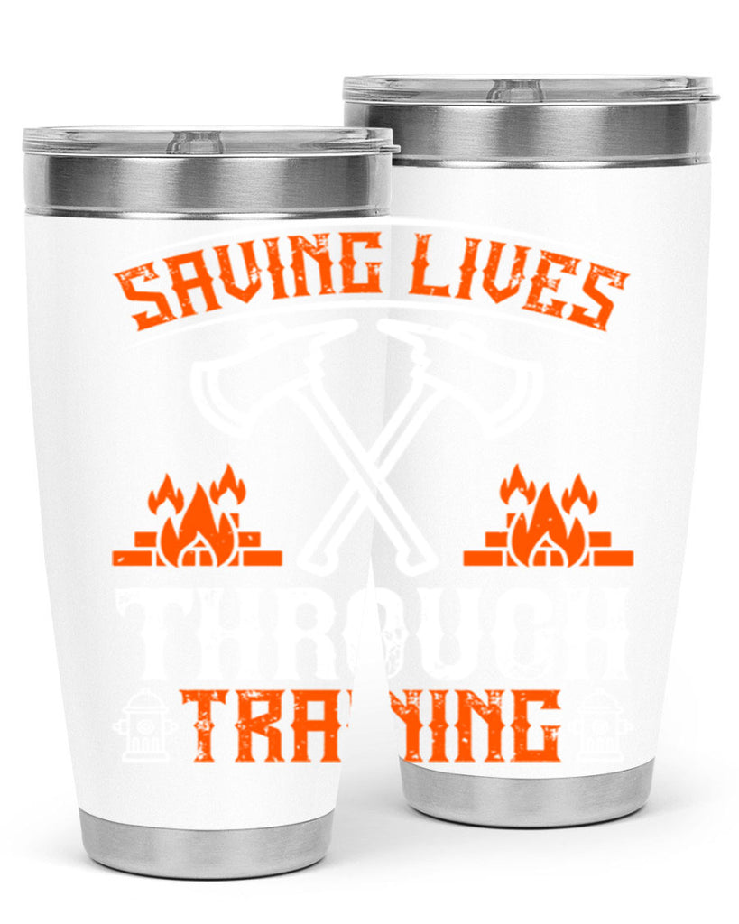 Saving lives through training Style 32#- fire fighter- tumbler
