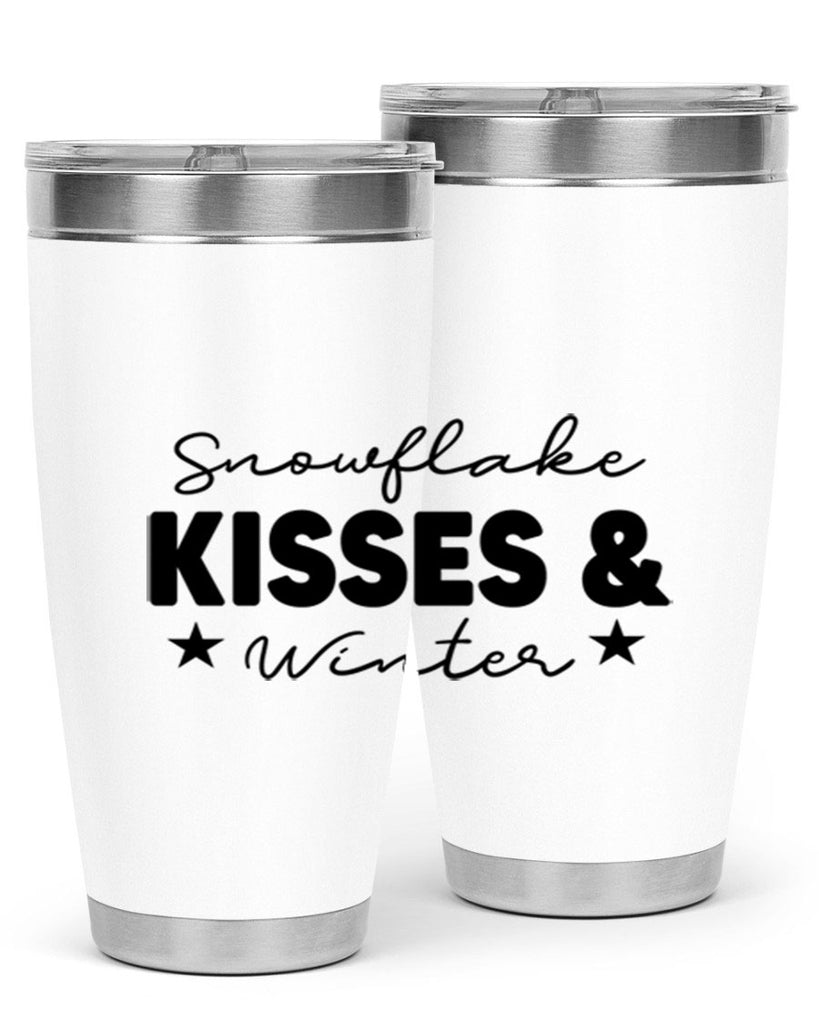 Snowflake Kisses Winter374#- winter- Tumbler